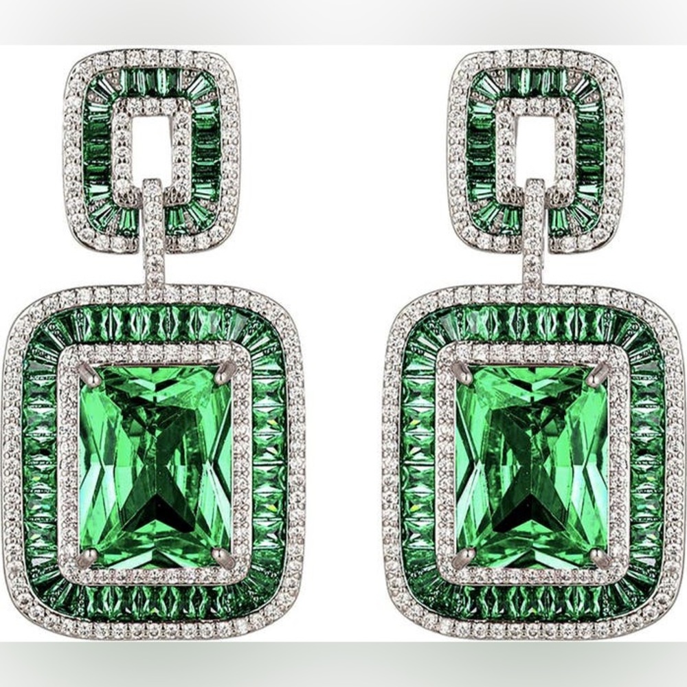 Eye Candy Lea CZ Statement Drop Earrings